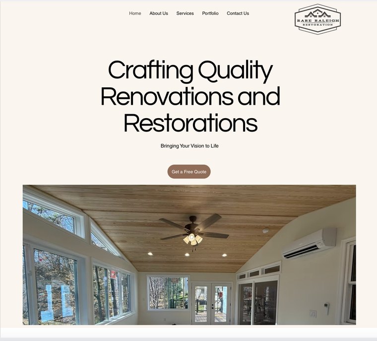 The Rare Raleigh Restoration website before the redesign